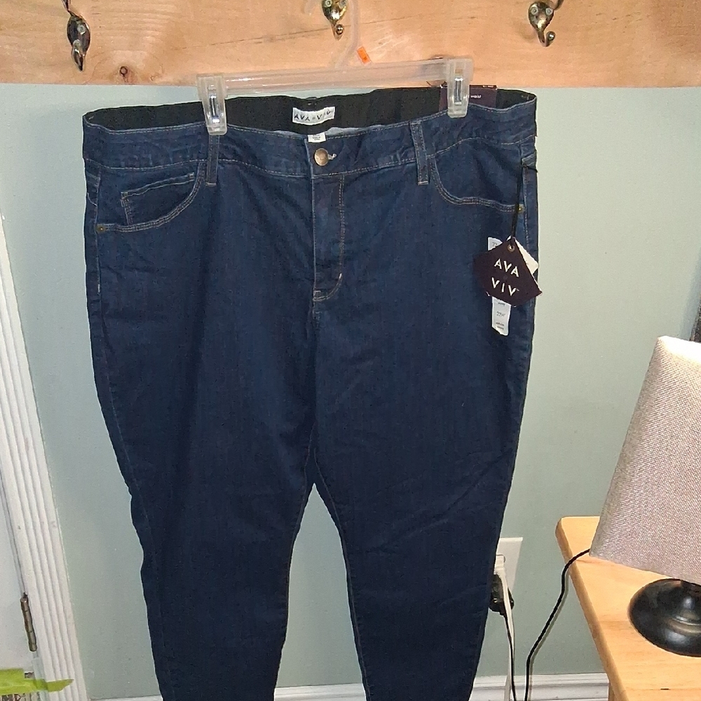 Ava & Viv Dark Blue Ankle Jeans